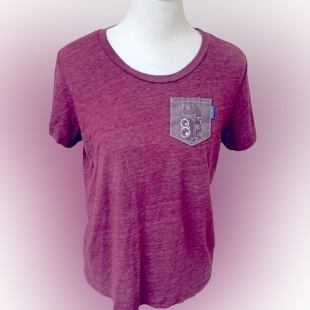 Pozertees T-Shirt With Front Left Pocket Women Size Large